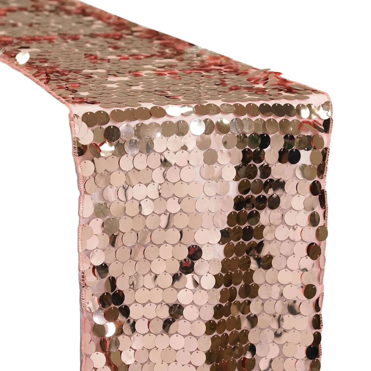 Big Payette Sequin 13"x108" Table Runner Rose Gold - Dazzling Design