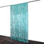 8ftx8ft Turquoise Big Payette Sequin Event Curtain Drapes, Backdrop Event Panel