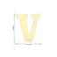 3D Marquee Letter "V" Warm White 5 LED Lights Gold - Chic Light-Up Decor for Events 6"