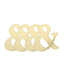 4 Pack 5" Metallic Gold Alphabet Symbol "&" Sticker Banners, Customizable Stick On Letters