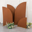Set of 4 Matte Cinnamon Brown Spandex Half Moon Chiara Backdrop Stand Covers, Custom Fitted Wedding Arch Covers - 2.5ft,5ft,6ft,7ft