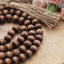 55" Brown Rustic Boho Chic Wood Bead Garland With Tassels, Farmhouse Country Wood Bead Chain