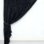 8ftx8ft Black Satin Rosette Event Curtain Drapes, Backdrop Event Panel