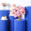 Set of 5 Royal Blue Spandex Cylinder Pedestal Stand Covers, Stretchable Pillar Prop Covers - 160 GSM
