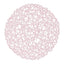 6-Pack Table Placemats Woven Fiber Design Blush Round - Disposable Mats for Dining and Events 15"