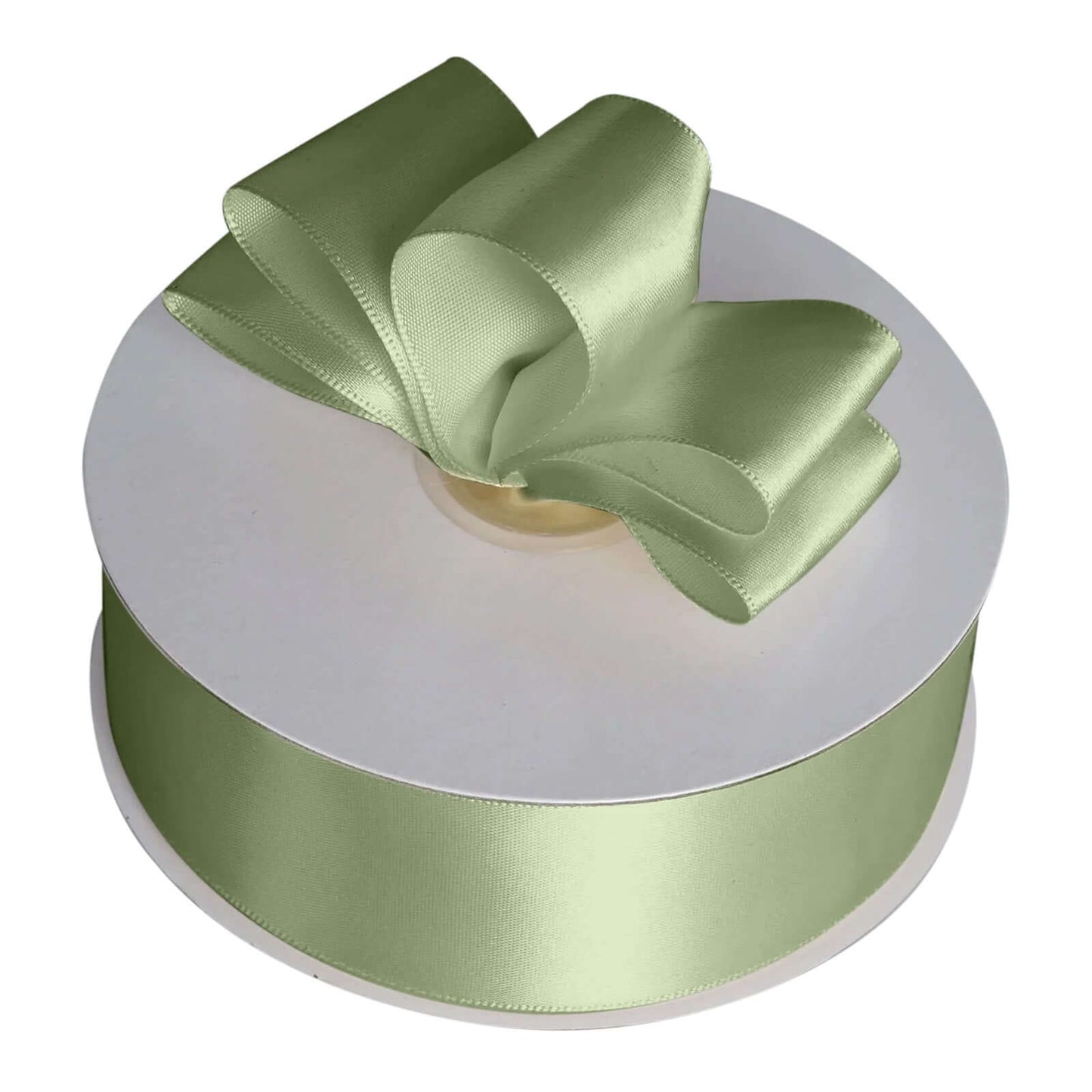 50 Yards 1.5" Sage Green Single Face Decorative Satin Ribbon
