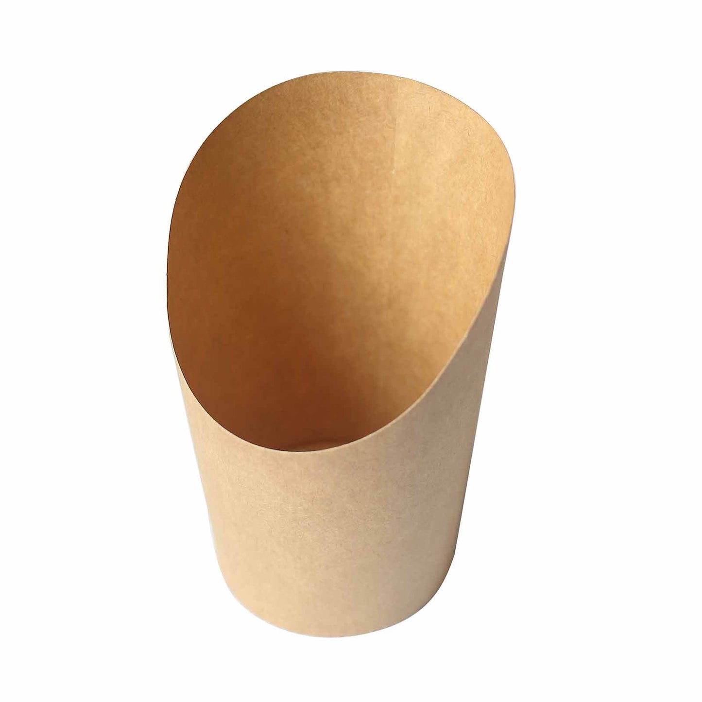 50-Pack Paper Popcorn Box Snack Cups Cone Design Natural Brown - Great for Appetizers 14oz