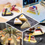 50-Pack Plastic Cake Slice Favor Containers Gold/Clear - Chic Individual Cheesecake Pie Party Favor Boxes with Lid for Events & Catering 6"x4.5"x2.5"