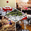 4-Arm Crystal Chandelier Candelabra Silver Metal - Sophisticated Taper Candlestick Holder Table Centerpiece 35"