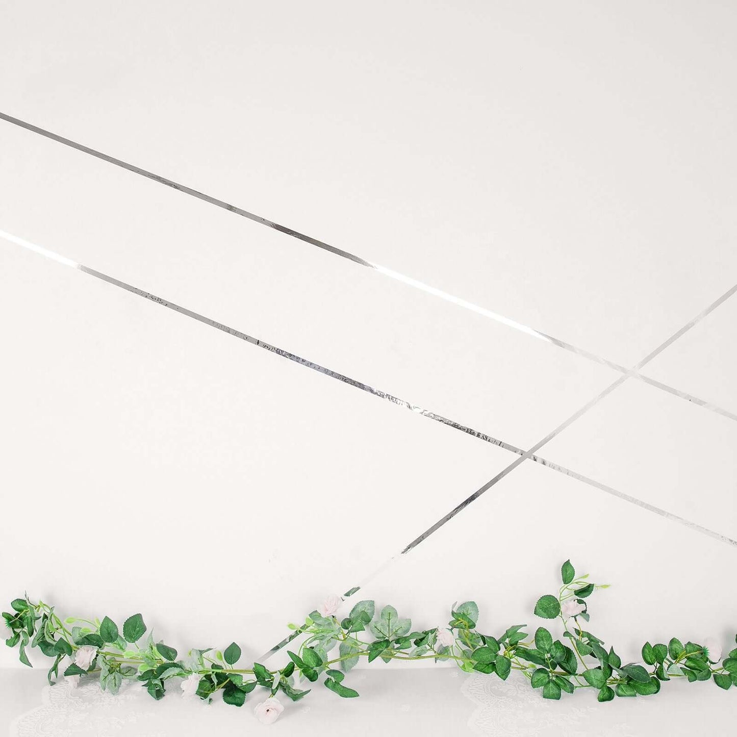 100 Yds 3/8" Silver Metallic Film Tape Adhesive, DIY Floral Wrap Craft Decor Tape - Polyester with Acrylic