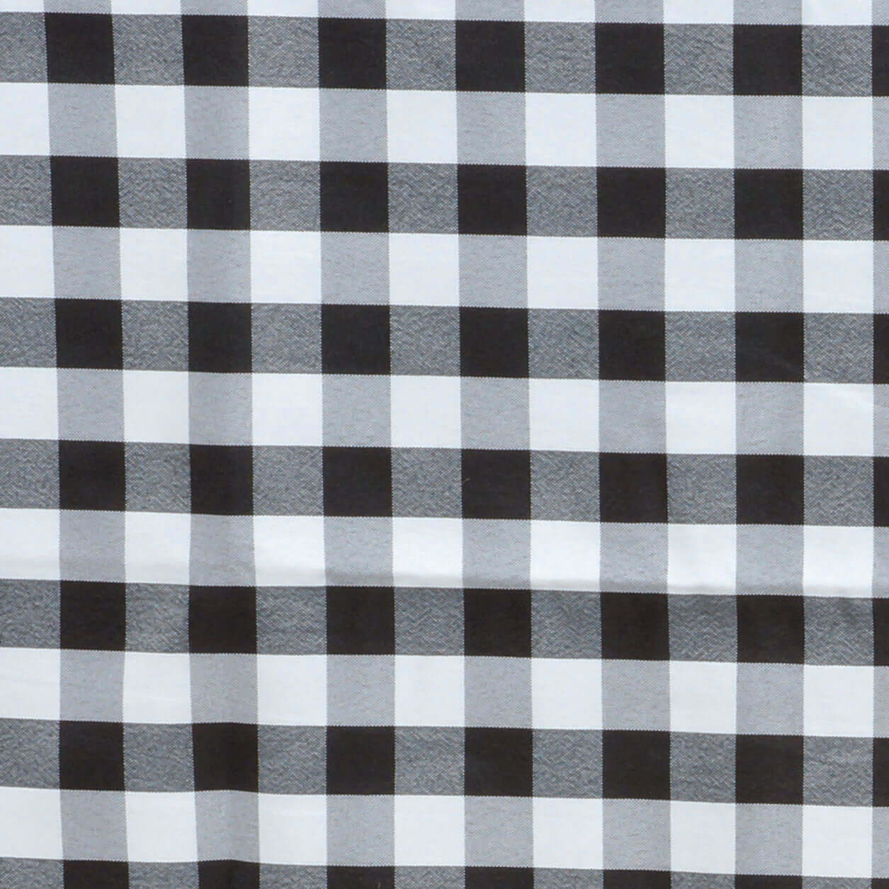 Polyester 54"x54" Square Tablecloth White/Black - Checkered Buffalo Plaid Design for Casual Table Settings