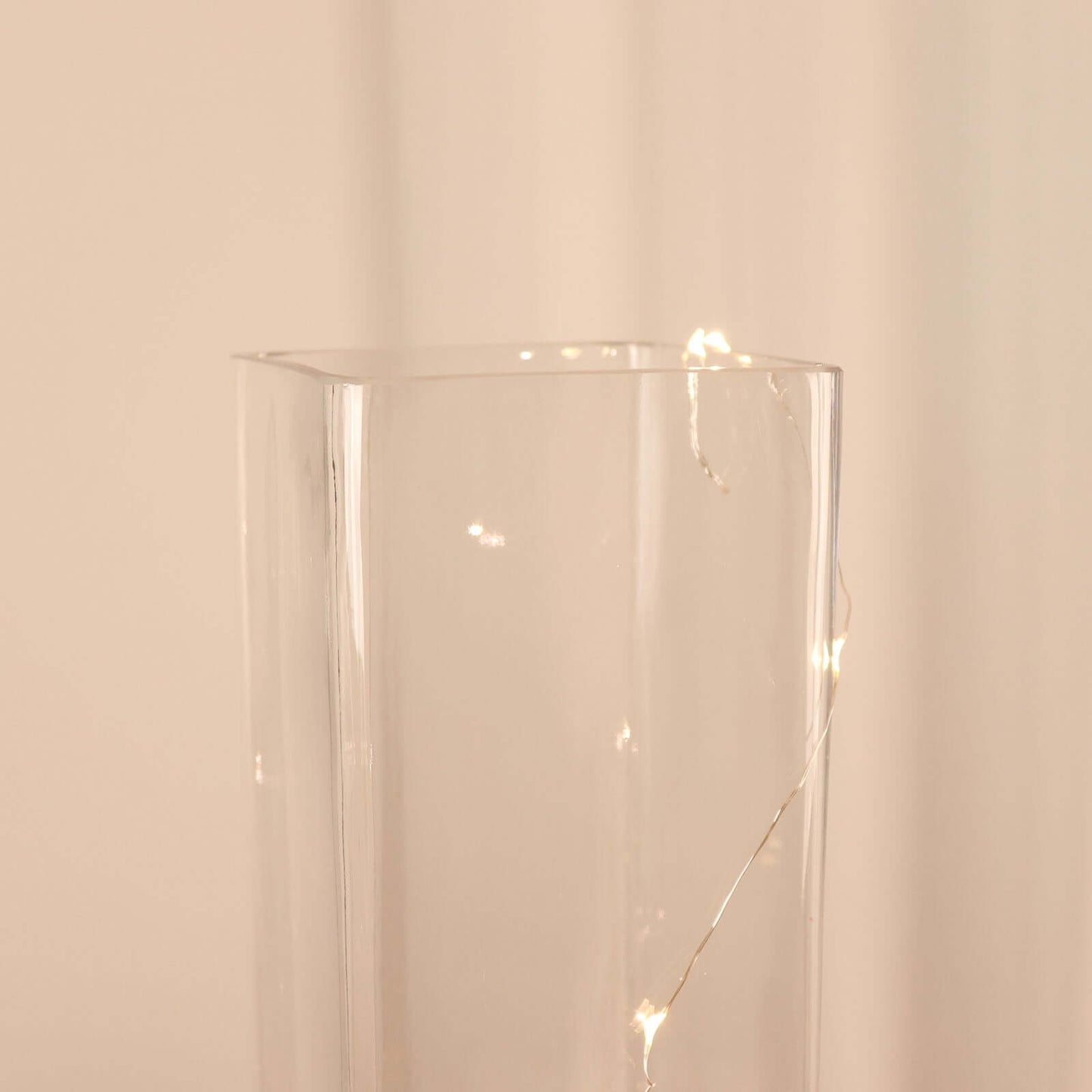 2-Pack Glass Cylinder Vases Square Clear - Durable Heavy Duty Floral Centerpieces for Weddings 28"