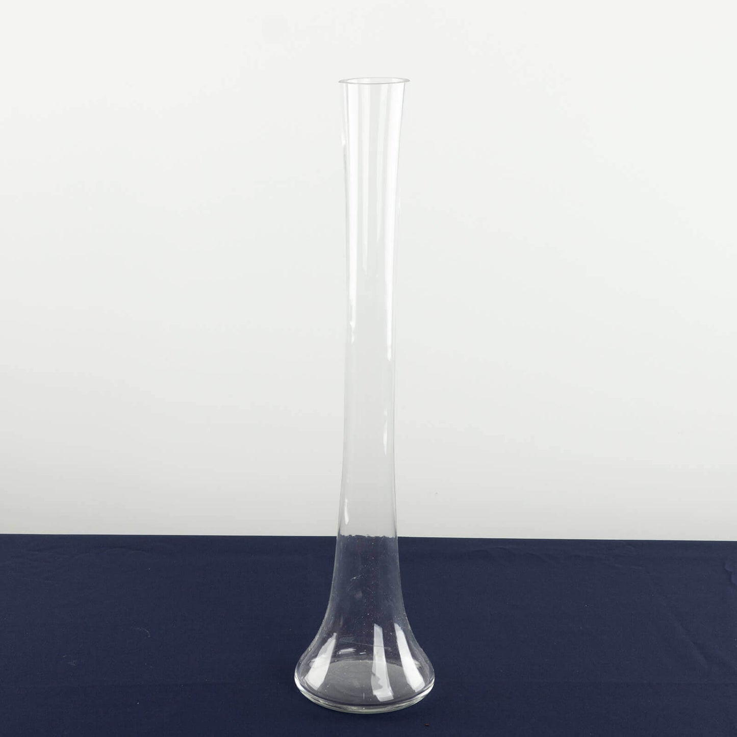 6-Pack Glass Eiffel Tower Vases Clear with Round Base - Tall Skinny Flower Bud Wedding Centerpieces 20"