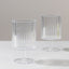 12-Pack Plastic Goblets Clear Vintage Ribbed Pattern Short Stem - Reusable Wine Glasses 12oz