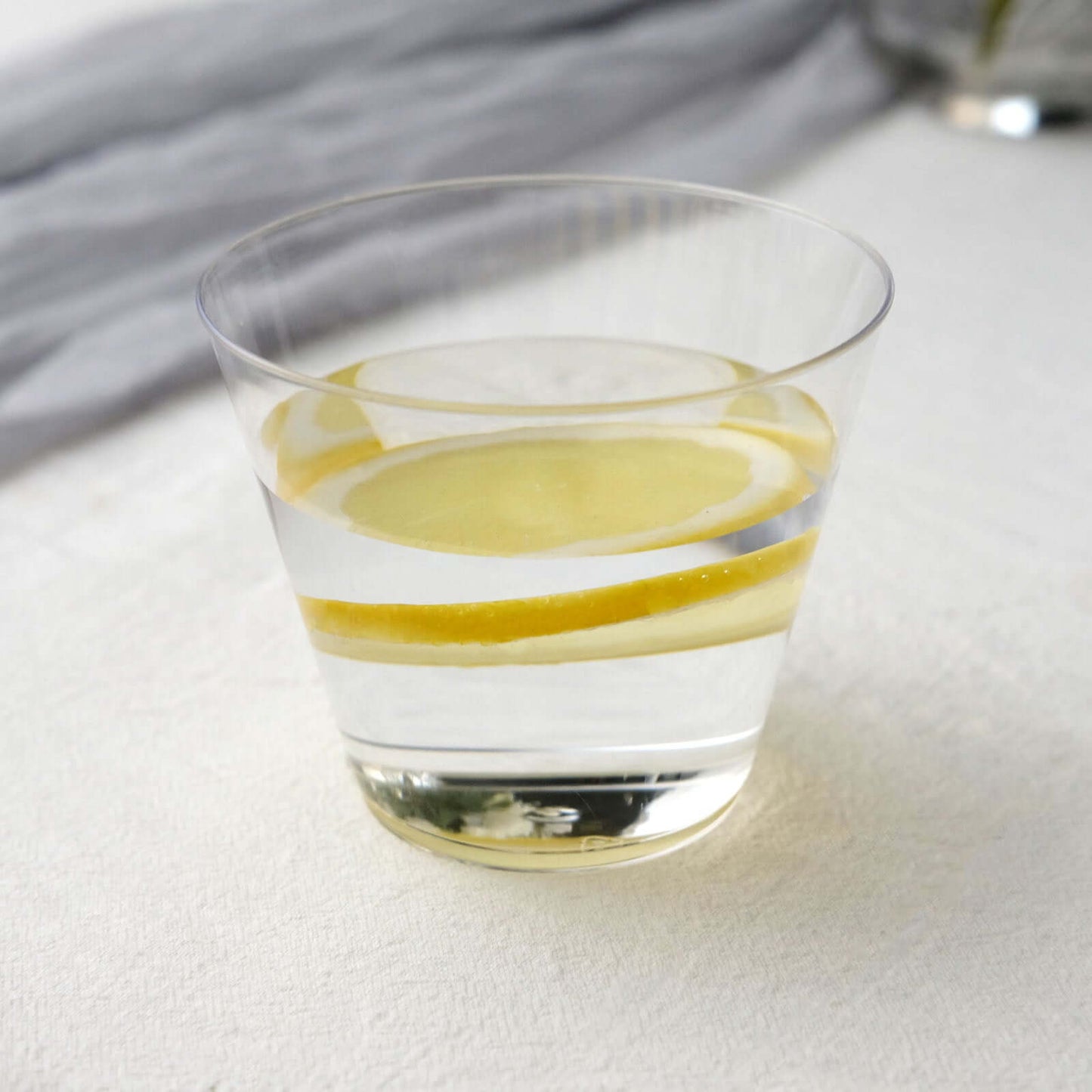 25-Pack Plastic Party Cups Clear Crystal - Stylish Short Disposable Glasses 9oz