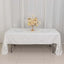 100% Cotton 60"x126" Rectangle Tablecloth White Linen - Sophisticated, Soft & Breathable Table Cover