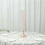 2-Pack Crystal Beaded Trumpet Vase Set Gold - Table Centerpiece for Weddings and Events 32"
