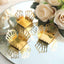 50-Pack Mini Paper Truffle Cup Liners Crown Square Design Metallic Gold - 225GSM Cupcake Tray Wrappers 4"