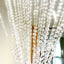 Acrylic Crystal Beaded Curtain with Fabric Rod Pocket, 43 Strands Room Divider Clear Diamond Cut Beads Doorway String Curtain - 5ftx12ft