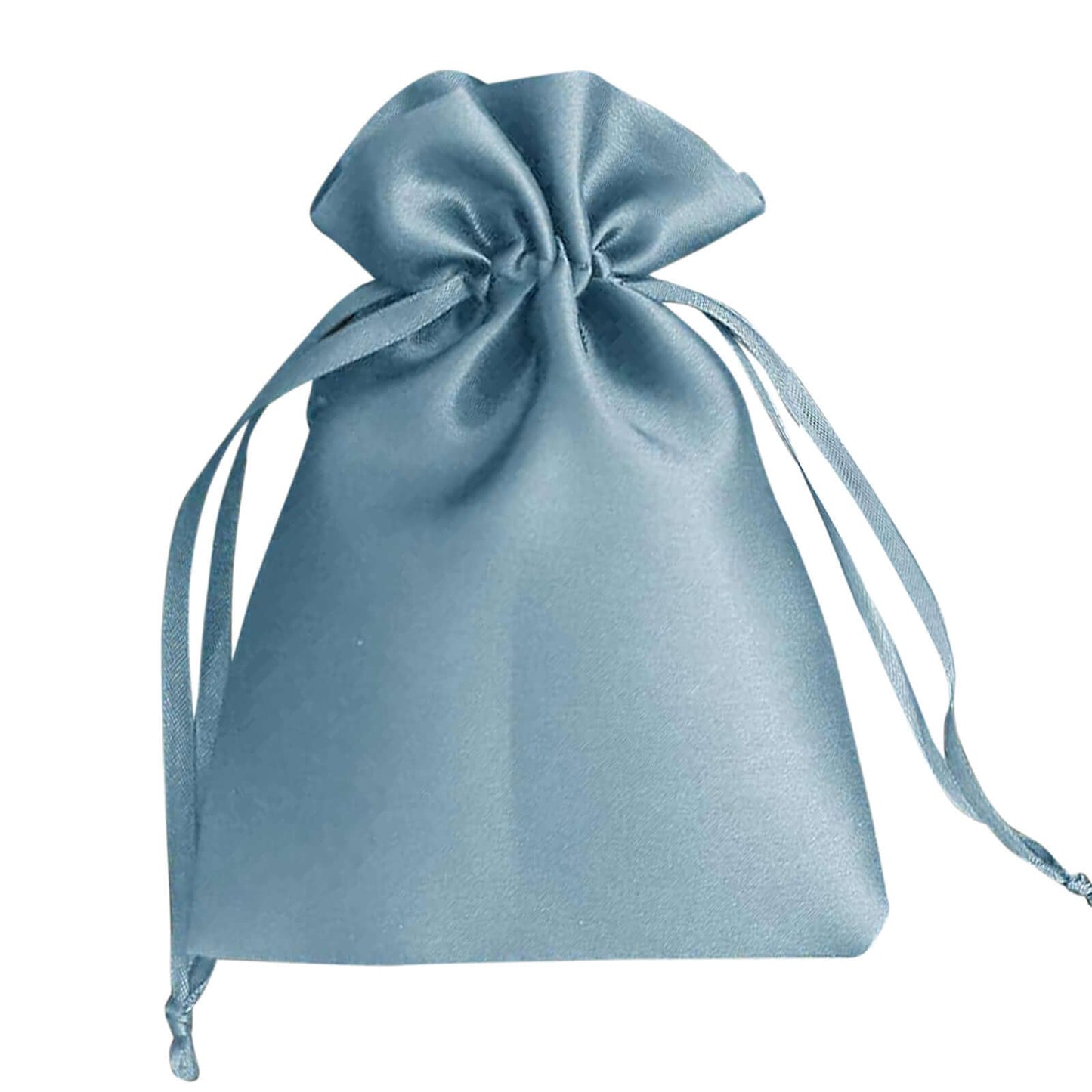 12 Pack 6"x9" Dusty Blue Satin Wedding Party Favor Bags, Drawstring Pouch Gift Bags
