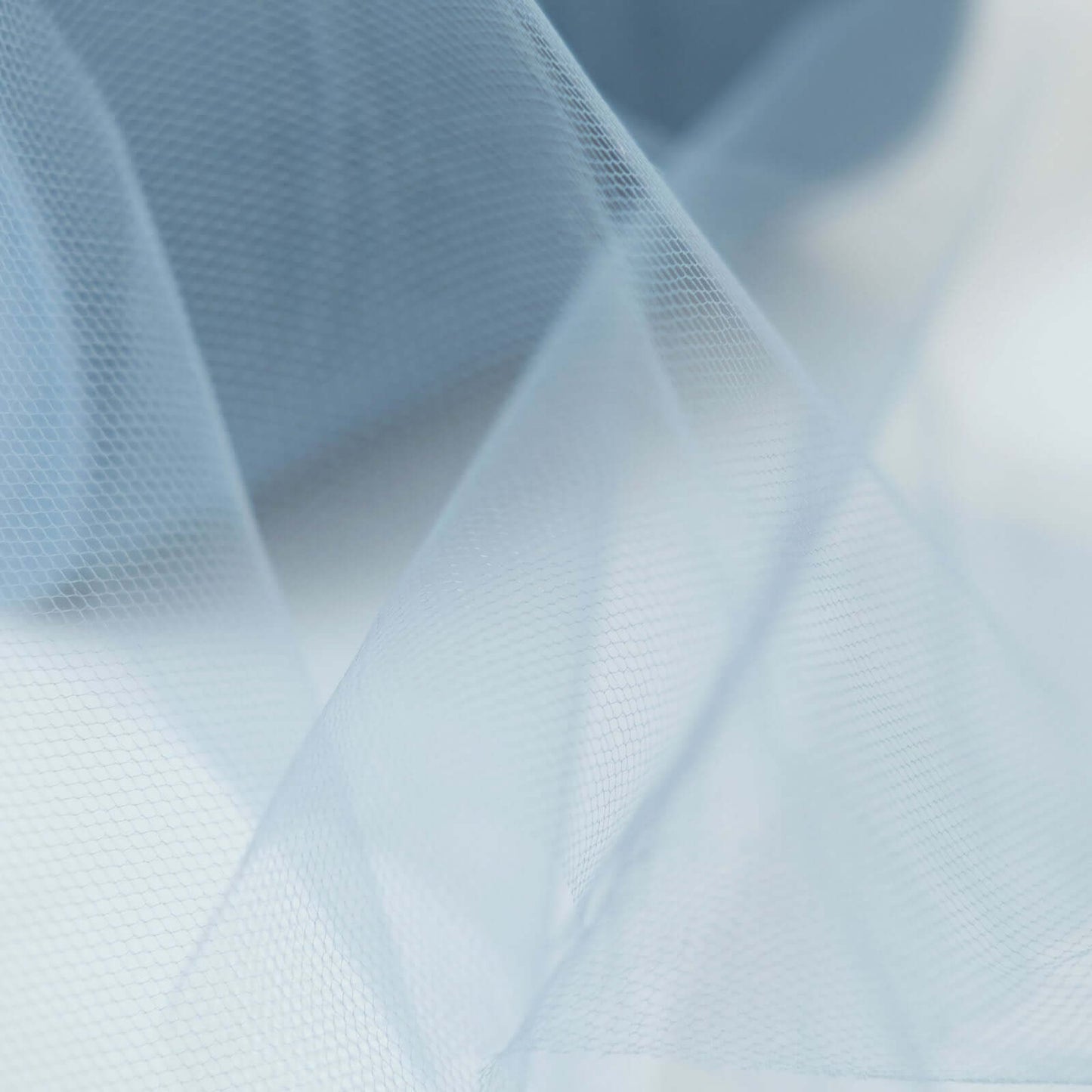 6"x100 Yards Dusty Blue Tulle Fabric Bolt, Sheer Fabric Spool Roll For Crafts