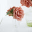 24 Roses 5" Dusty Rose Artificial Foam Flowers With Stem Wire and Leaves