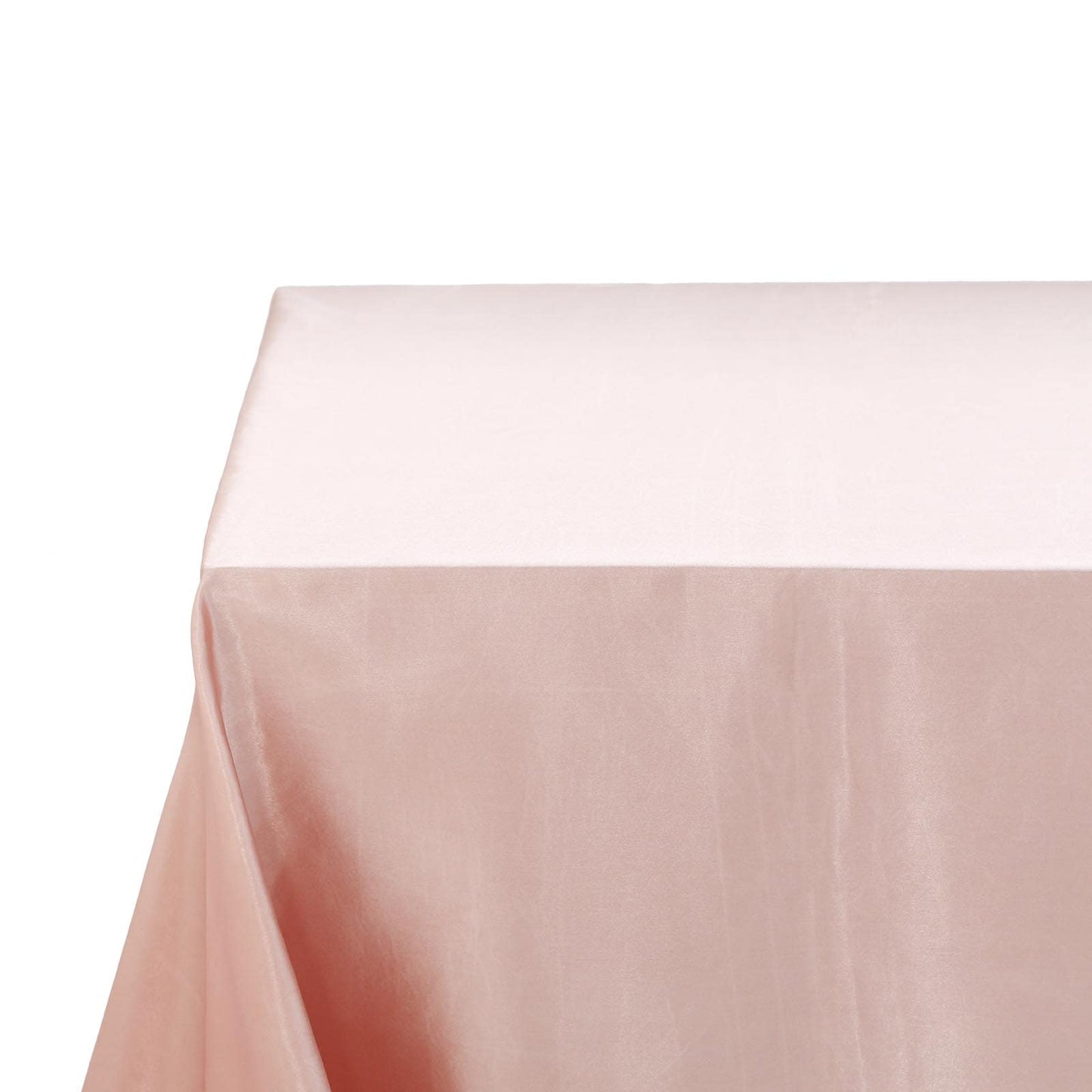 Satin Rectangular 90"x132" Tablecloth Dusty Rose - Seamless Table Cover