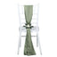 5 Pack Polyester Chair Sashes Dusty Sage Green 6"x108"