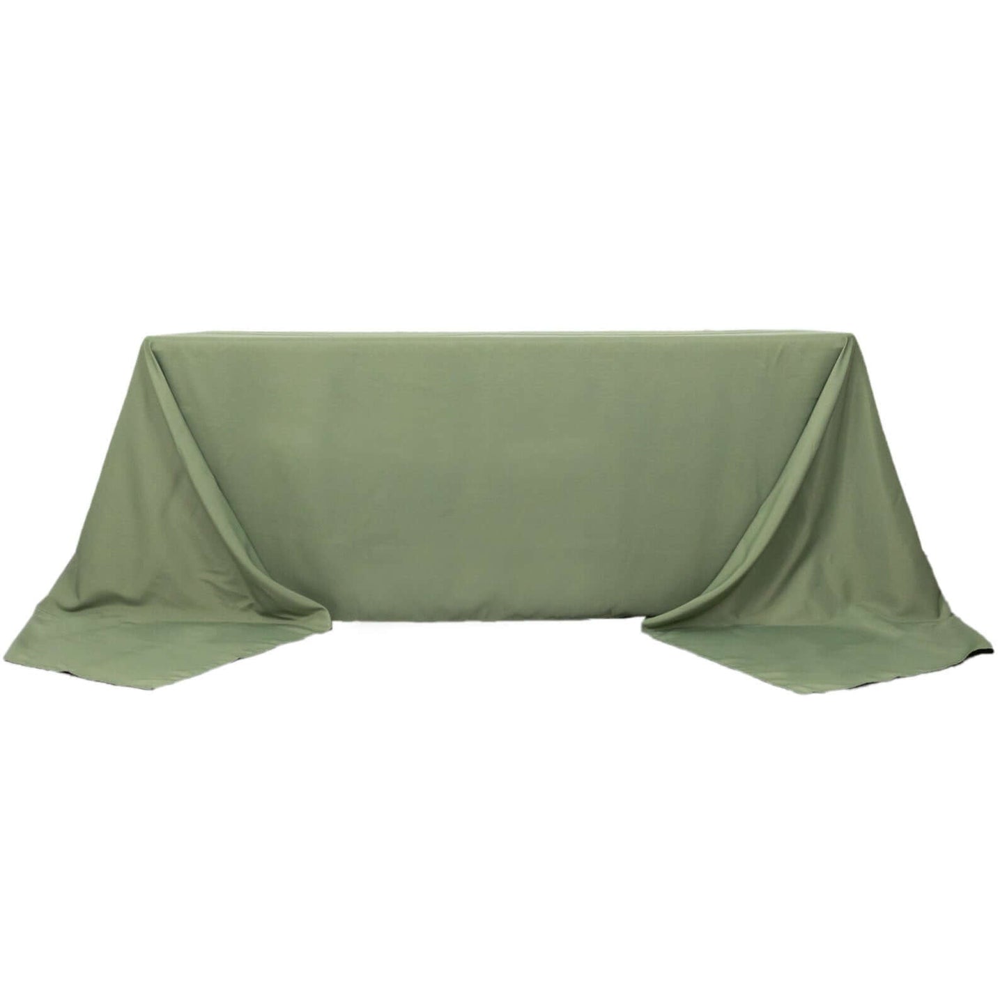 Premium Polyester 90"x156" Rectangle Tablecloth Dusty Sage Green - Seamless 220GSM Stain-Resistant Table Cover