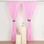 2 Pack Pink Polyester Event Curtain Drapes, 10ftx8ft Backdrop Event Panels With Rod Pockets 130 GSM
