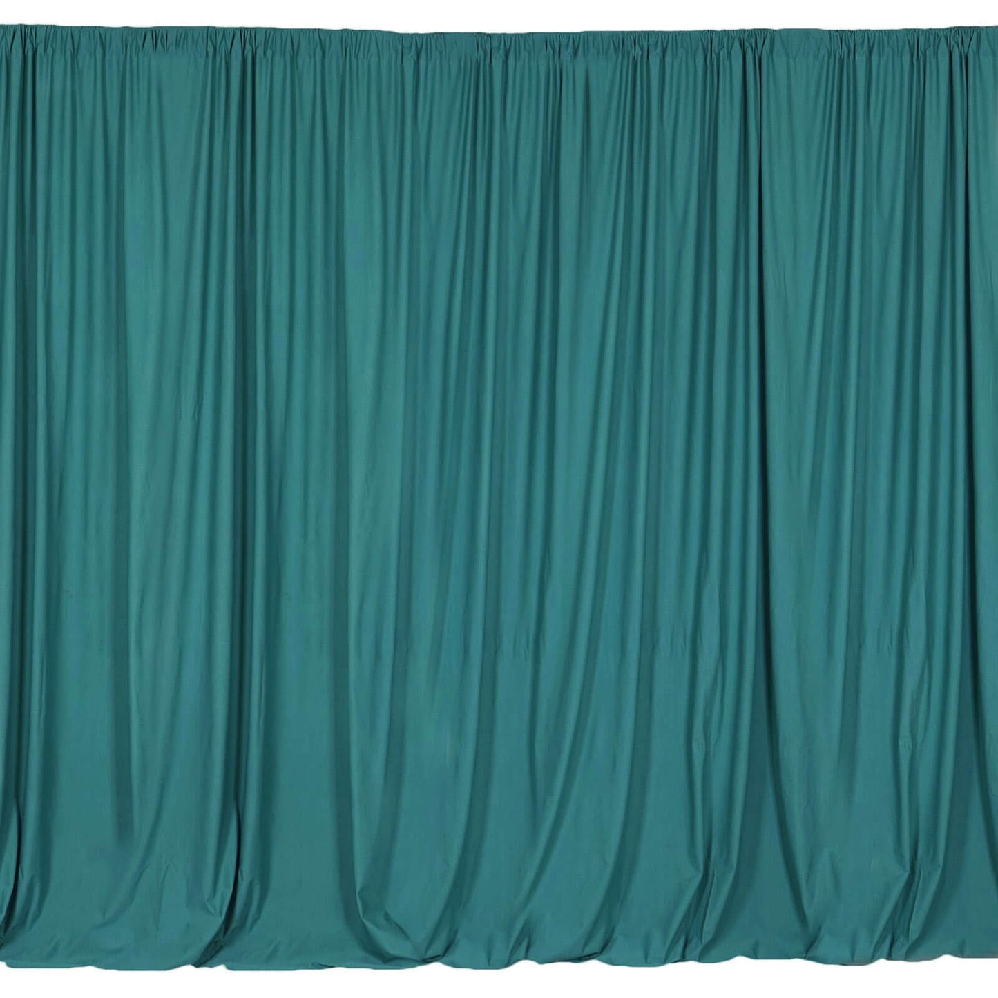 2 Pack Turquoise Scuba Polyester Event Curtain Drapes, Durable Flame Resistant Backdrop Event Panels Wrinkle Free with Rod Pockets - 10ftx10ft