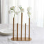 Bud Vase Gold Metal Minimalist Design with 5-Tubes - Single Stem Flower Centerpiece 10"