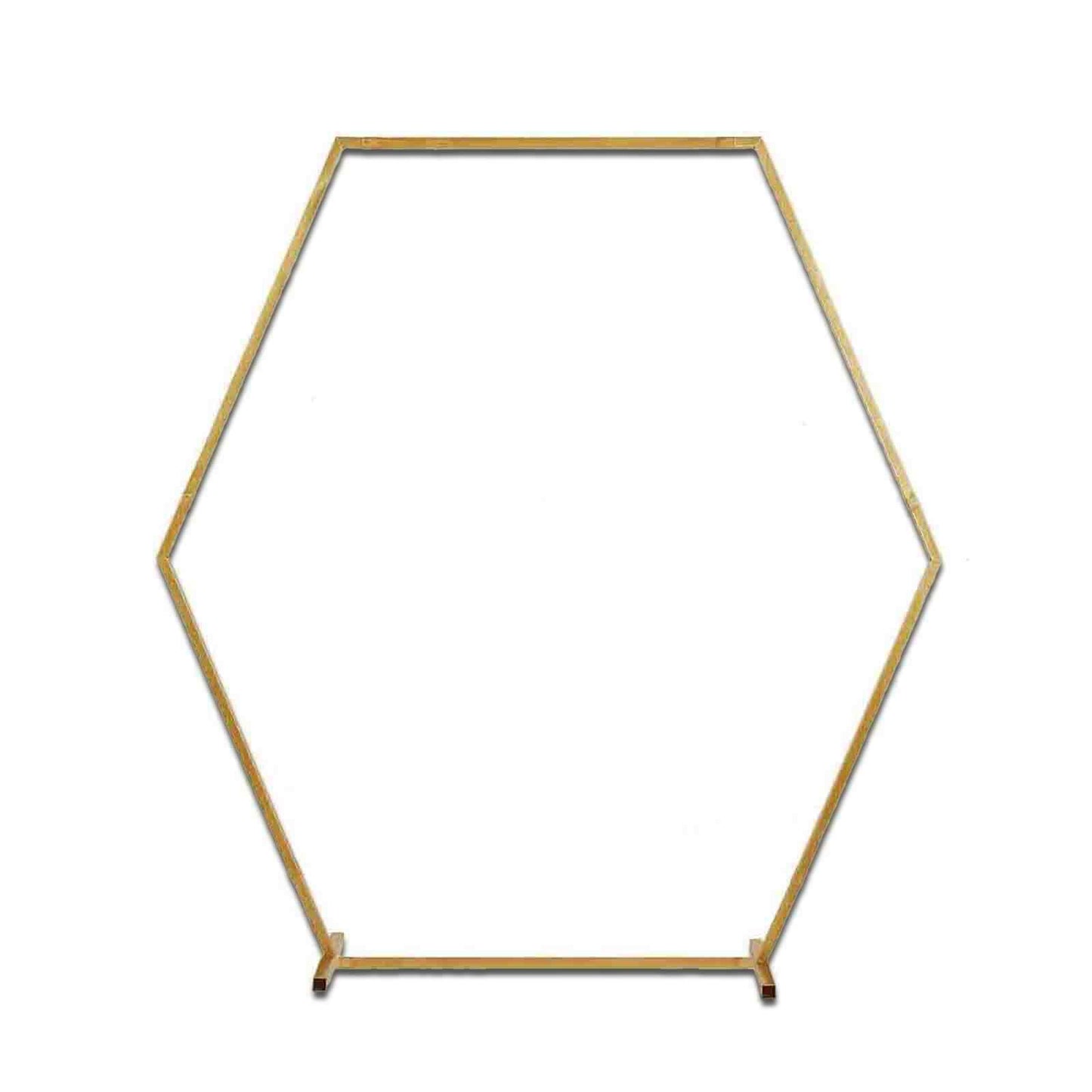 8ft Heavy Duty Gold Metal Hexagonal Wedding Arbor Photo Backdrop Stand