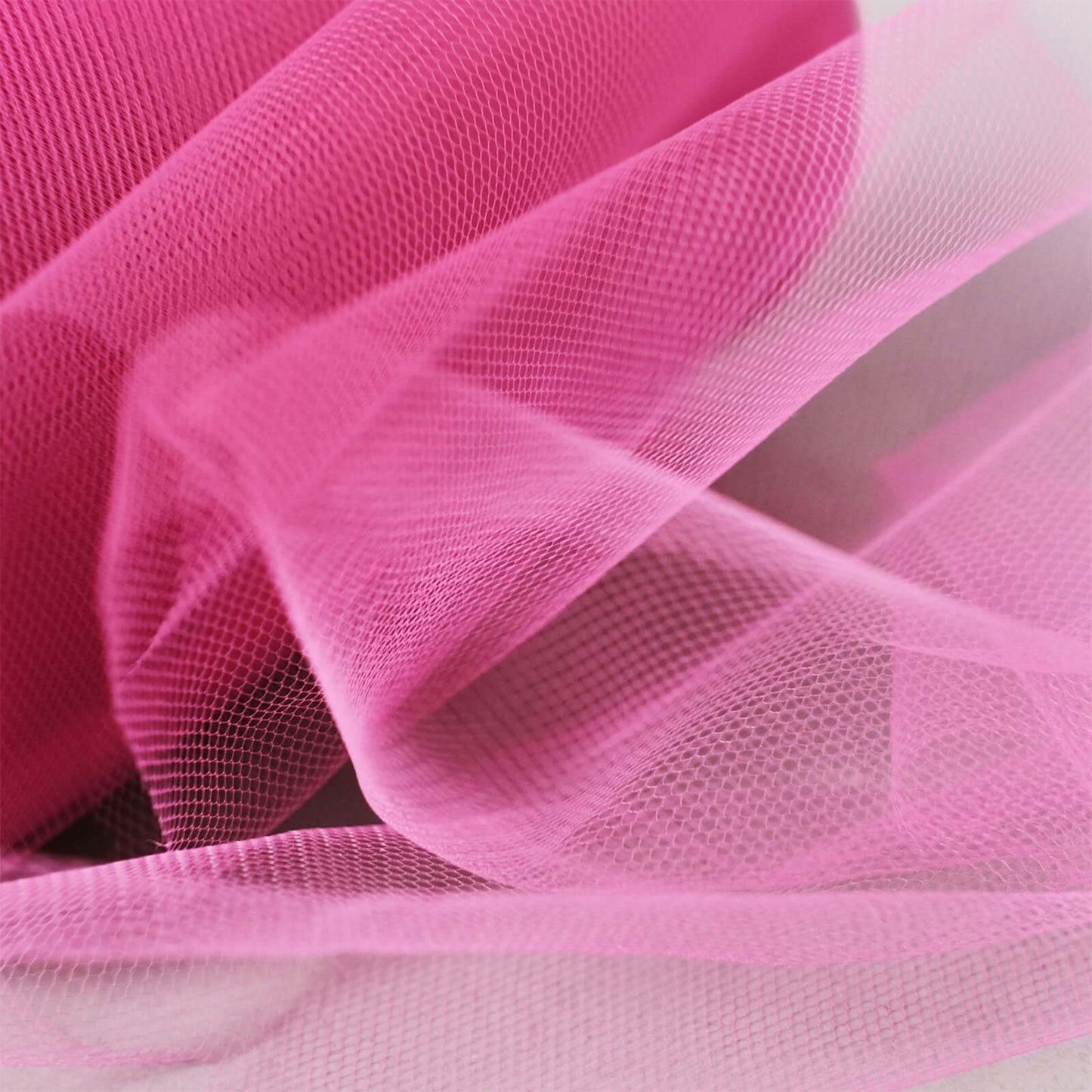 6"x100 Yards Fuchsia Tulle Fabric Bolt, Sheer Fabric Spool Roll For Crafts