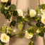 Lighted Greenery Garland with Eucalyptus & Peonies, 5.5ft Battery-Powered Greenery for Fireplace, Table & Event Styling