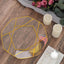 10-Pack Plastic 10" Octagon Dinner Plates in Clear - Modern Disposable Party Plates with Gold Geometric Design for Special Occasions & Celebrations