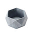 Geometric Planter Mini Cement Design Gray Finish - Concrete Succulent Flower Pot 7"