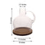 Glass Candle Holder Cloche Jar Dome Clear with Wooden Base - Stylish Centerpiece for Floral Displays 10"