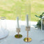 2-Pack Clear Ribbed Glass Hurricane Shades Open End Design - Stylish Candelabra Pillar Candle Holder Table Centerpiece 10"
