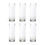 6-Pack Glass Flower Vases Cylinder Design Heavy Duty Clear - Stylish Centerpieces for Weddings 16"