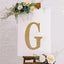 Decorative Rhinestone Alphabet "G" Letter Stickers, Glitter Adhesive Craft Letters Gold DIY Sparkle Embellishments 8"