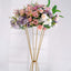 Dual Cone Reversible Flower Stand Gold Metal Geometric Pedestal - Wedding Centerpiece 27"