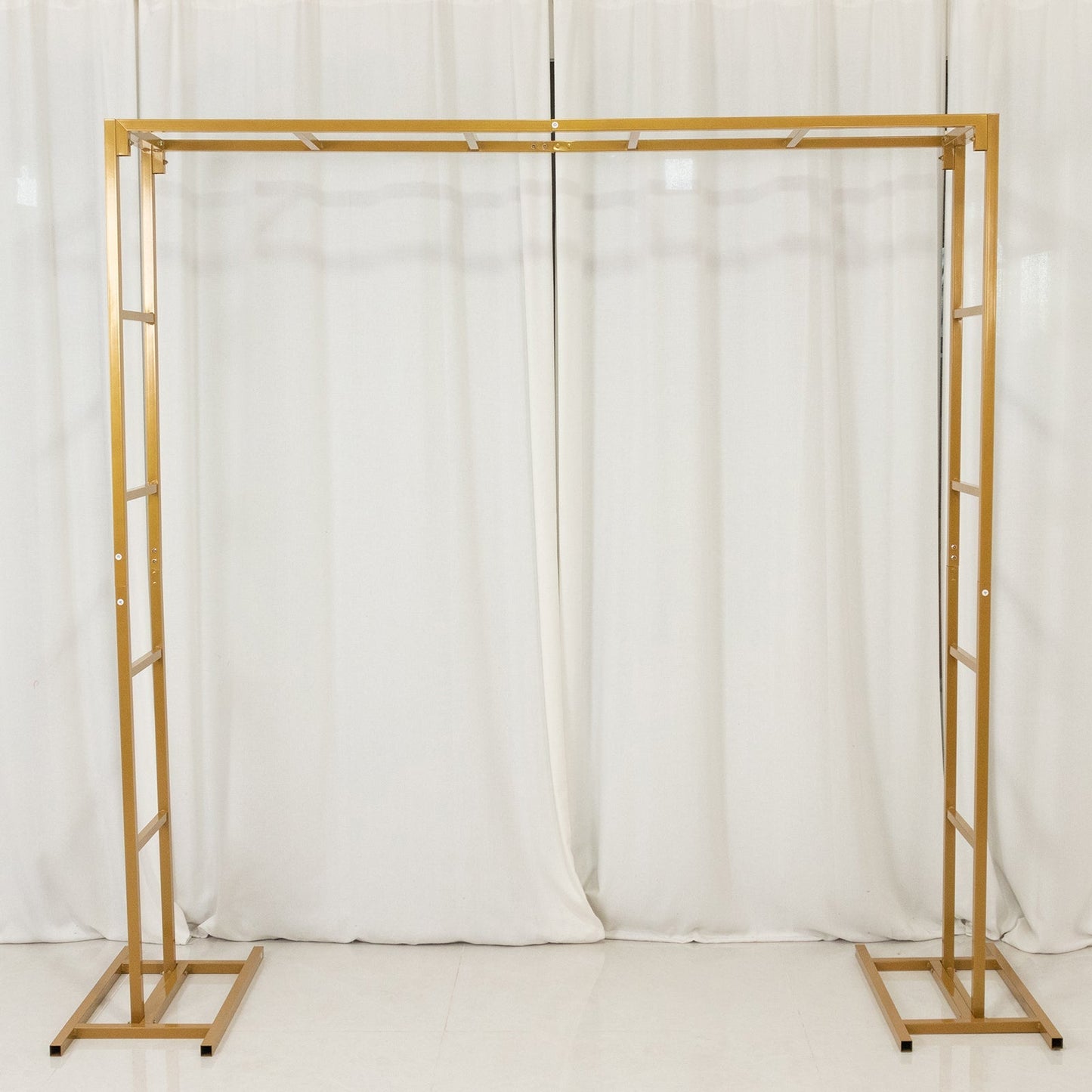 6ftx6ft Gold Square Arbor - Freestanding 6' High Over the Table Stand, Backdrop Stand with Double Frame for Floral Balloon DÃ©cor