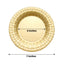 10 Pack 7" Gold Basketweave Rim Plastic Salad Dessert Plates, Round Disposable Appetizer Plates