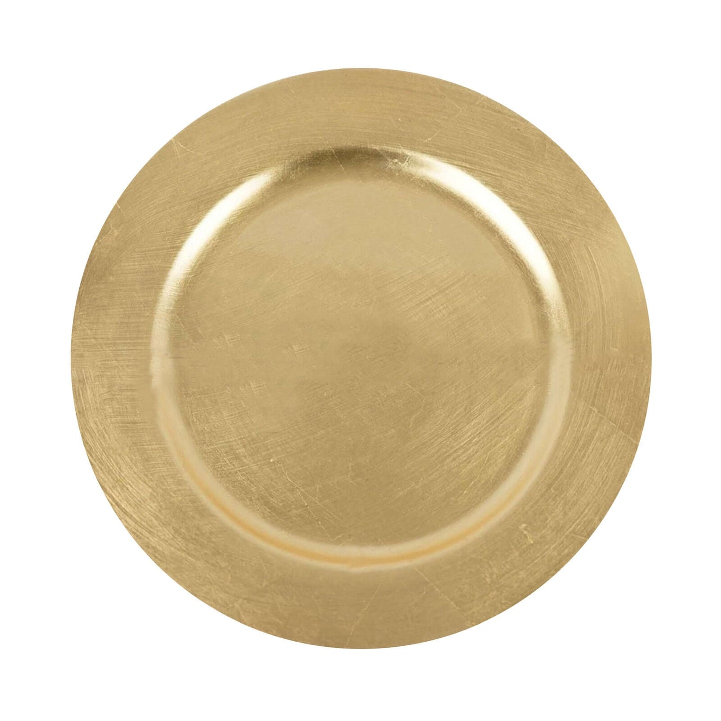 6-Pack Acrylic Round Charger Plates 13" in Metallic Gold, Dinner Party Decor Charger Tableware