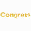 3ft Gold Glittered Congrats Paper Hanging Garland Banner Party Decor