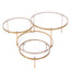 3-Tier Metal Cupcake Stand with Clear Round Acrylic Plates Gold - Dessert Cake Display Holder 23"