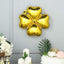 10 Pack 15" Shiny Gold Four Leaf Clover Shaped Mylar Foil Balloons