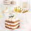24-Pack Cupcake Topper Picks Royal Crown Design Glitter Gold - Party Cake Toppers 5"