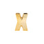 Shiny Ceramic Vase Letter "X" Gold Plated - Chic Bud Planter Pot for Events & Decor 6"